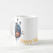 不気味なハロウィーンのシーン コーヒーマグカップ (正面左)