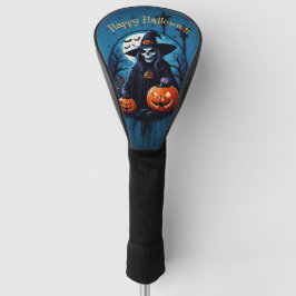 不気味なハロウィーンのシーン ゴルフヘッドカバー
