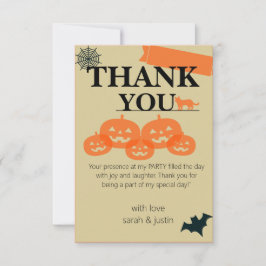 不気味なハロウィーンのバッシュに参加しよう!」 サンキューカード