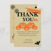 不気味なハロウィーンのバッシュに参加しよう！」 サンキューカード (正面/裏面)