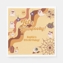 不気味なハロウィーンのレトロ子供の誕生日