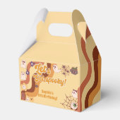 不気味なハロウィーンのレトロ子供の誕生日 フェイバーボックス (裏面サイド)