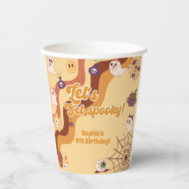 不気味なハロウィーンのレトロ子供の誕生日 紙コップ