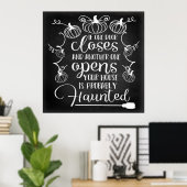 不気味なハロウィーンのワードアート ポスター (ホームオフィス)