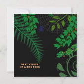 不気味なハロウィーンの不気味不気味な緑の闇 カード (裏面)