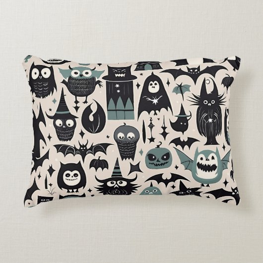 不気味なハロウィーンの夜 アクセントクッション (正面)