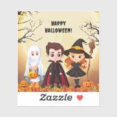 不気味なハロウィーンの子供たちのパーティー シール (シート)