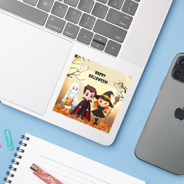 不気味なハロウィーンの子供たちのパーティー シール