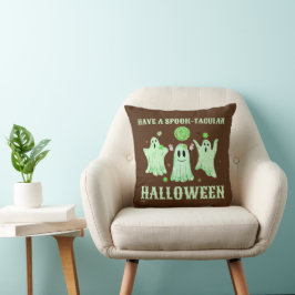 不気味なハロウィーンの幽霊を持おもしろいつ クッション