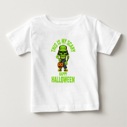 不気味なハロウィーンの怪物の季節。 ベビーTシャツ (正面)
