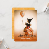 不気味なハロウィーンの挨拶の写真 カード (正面/裏面インサイチュ)