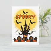 不気味なハロウィーンの月の招待状 招待状 (スタンド正面)