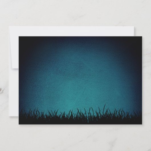 不気味なハロウィーンの衣装の誕生日パーティー 招待状 (裏面)