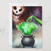 不気味なハロウィーンの衣装パーティの招待状 招待状 (裏面)