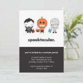 不気味なハロウィーンの衣装パーティの招待状 招待状 (スタンド正面)