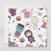 不気味なハロウィーンの衣装パーティー | 招待状 (正面)