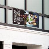 不気味なハロウィーンを持つ 横断幕 (ビルの外側)