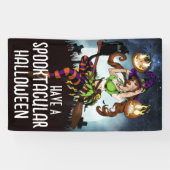 不気味なハロウィーンを持つ 横断幕 (横)