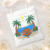 不気味なハロウィーンカボチャ熱帯島 フェイバーバッグ (クリップ留めされた状態)