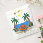 不気味なハロウィーンカボチャ熱帯島 フェイバーバッグ (封をした状態)