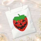 不気味なハロウィーンジャックオランタンストロベリー フェイバーバッグ (クリップ留めされた状態)