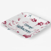 不気味なハロウィーンスカル血痕 ペーパープレート (傾斜あり)