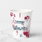 不気味なハロウィーンスカル血痕 紙コップ (裏面)