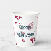 不気味なハロウィーンスカル血痕 紙コップ (正面)