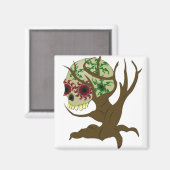 不気味なハロウィーンスカル マグネット (正面/裏面)