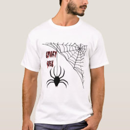 不気味なハロウィーンスパイダーウェブ Tシャツ