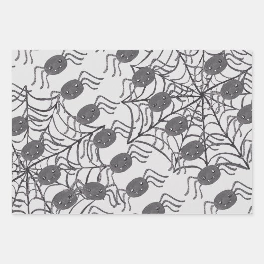 不気味なハロウィーンテーマこうもりカボチャ幽霊 ラッピングペーパーシート (正面3)
