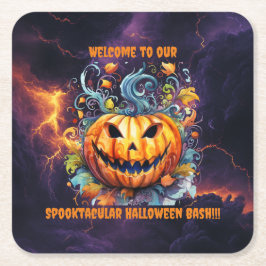 不気味なハロウィーンバッシュ スクエアペーパーコースター