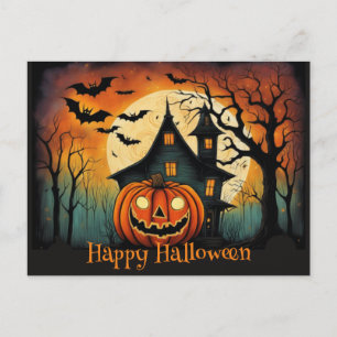 不気味なハロウィーンパンプキンハッピーハローウィン ポストカード
