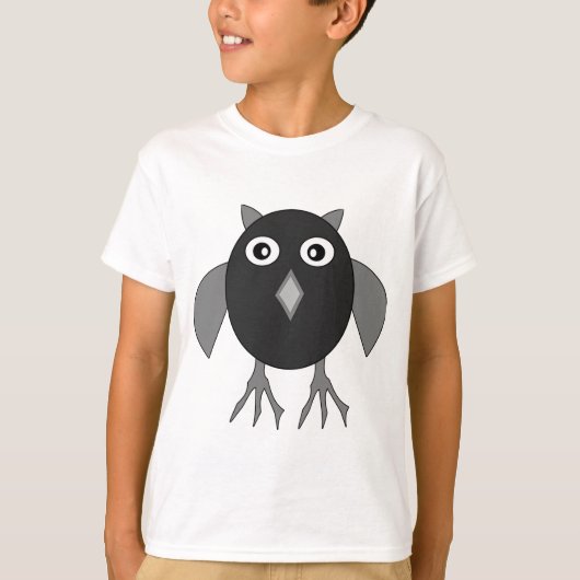 不気味なハロウィーンフクロウキッズTシャツ Tシャツ (正面)