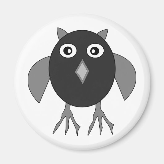 不気味なハロウィーンフクロウ磁石 マグネット (正面)