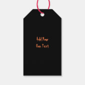 不気味なハロウィーンブラックキャットオンオレンジ ギフトタグ (裏面)