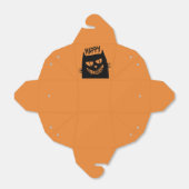 不気味なハロウィーンブラックキャットオンオレンジ フェイバーボックス (折り畳みなし)