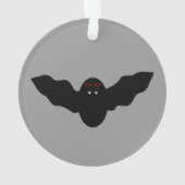 不気味なハロウィーンヴァンパイアこうもりアクリルオーナメント オーナメント (裏面)