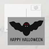 不気味なハロウィーンヴァンパイアこうもりカスタムハガキ ポストカード (正面/裏面)