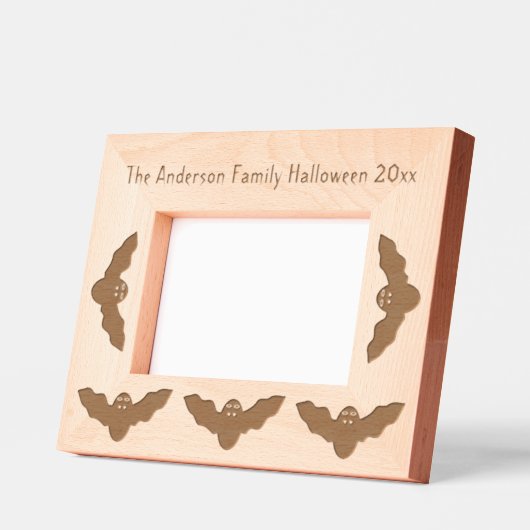 不気味なハロウィーンヴァンパイアこうもりカスタム レーザー彫刻フレーム (左)