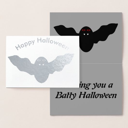 不気味なハロウィーンヴァンパイアこうもりホイルカード 箔カード (ディスプレー)