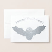 不気味なハロウィーンヴァンパイアこうもりホイルカード 箔カード (封筒付き正面)