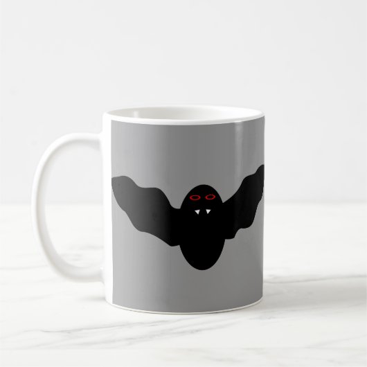 不気味なハロウィーンヴァンパイアこうもりマグ コーヒーマグカップ (左)