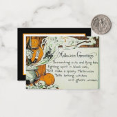 不気味なハロウィーンヴィンテージウィッチ追加文字 ノートカード (正面/裏面インサイチュ)