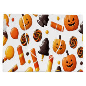 不気味なハロウィーン大抱き枕と幽霊 ラージペーパーバッグ (裏面)