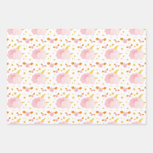 不気味なハロウィーン妖怪スタイルパターン ラッピングペーパーシート (正面)