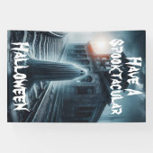 不気味なハロウィーン幽霊を持つ 横断幕 (横)