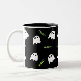 不気味なハロウィーン幽霊2トーンのコーヒーマグ ツートーンマグカップ
