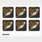 不気味なハロウィーン幽霊 スクエアシール (シート)