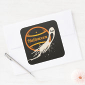 不気味なハロウィーン幽霊 スクエアシール (封筒)